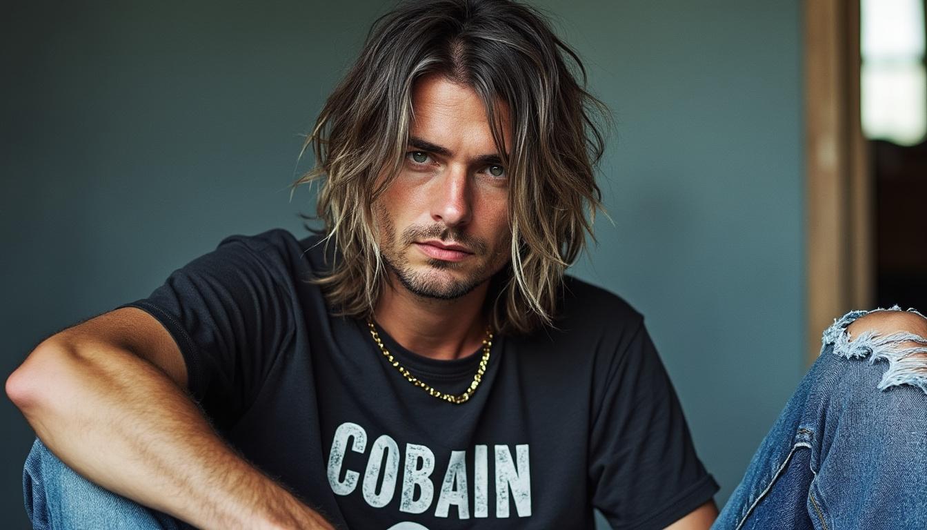 découvrez avec quel guitariste kurt cobain apparaissait sur la photo originale, une image emblématique du légendaire musicien.