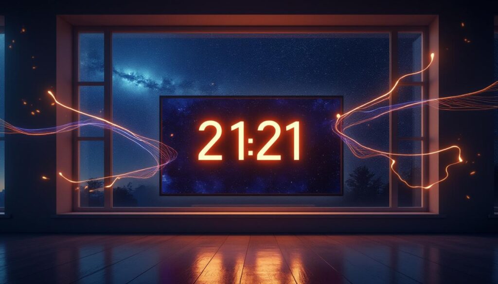 explorez la signification profonde de l'heure miroir 21h21 et découvrez les messages cachés qu'elle vous envoie pour guider votre vie.