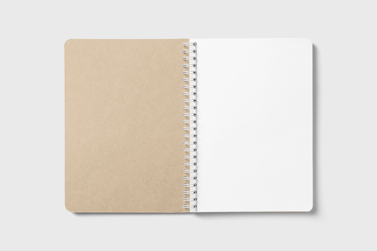 Open Notebook with Cover Mockup