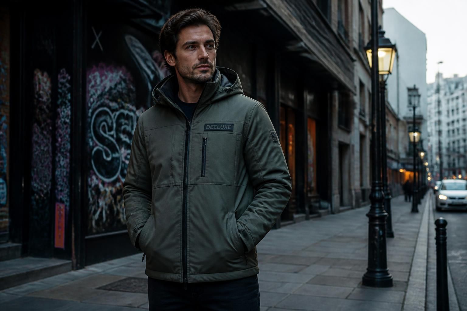 découvrez la veste deeluxe pour homme, alliant style urbain et design contemporain pour un look moderne et tendance en toutes occasions.