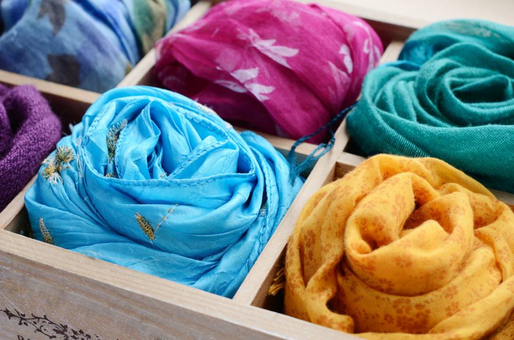 rangement foulard en soie