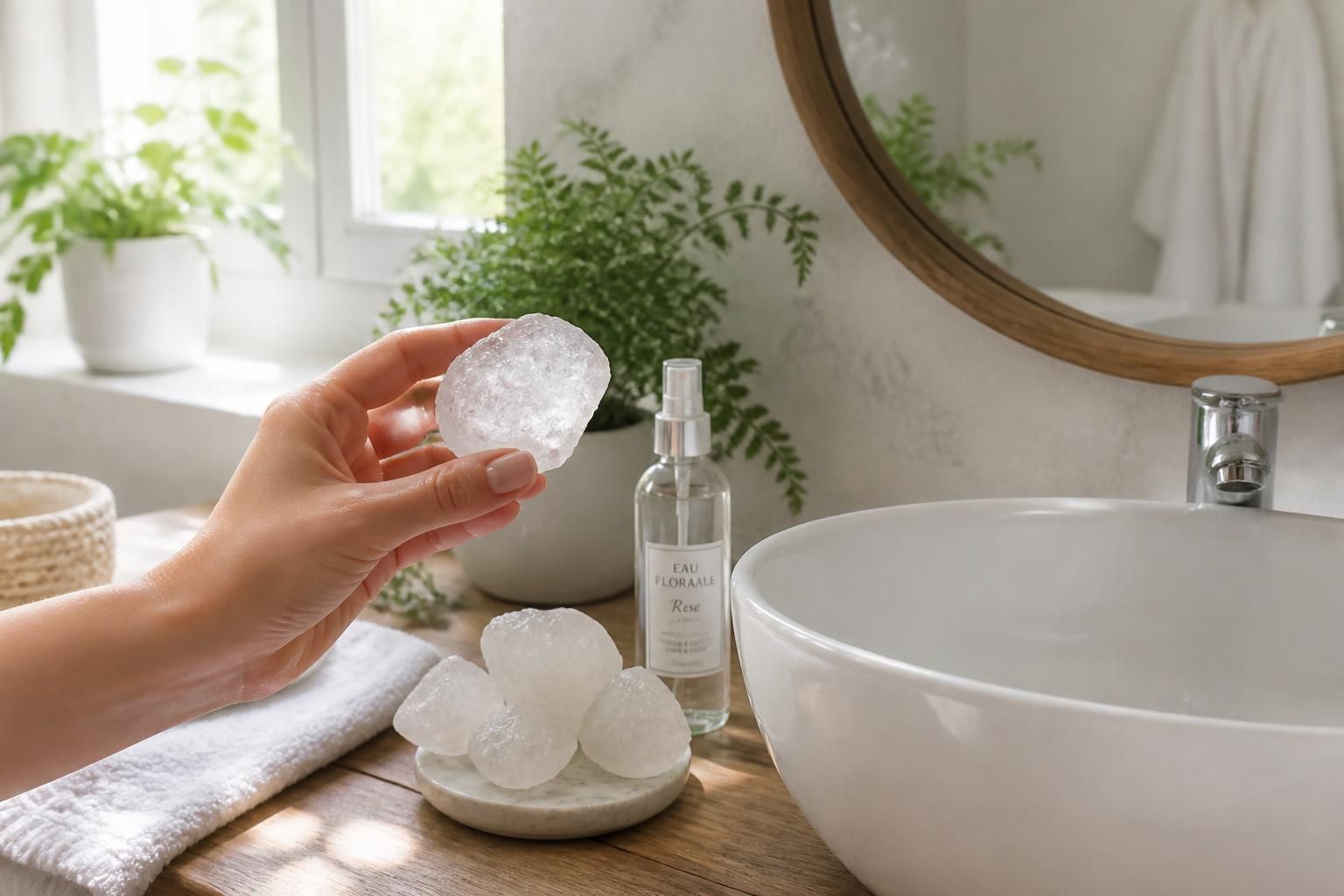 découvrez comment utiliser la pierre d’alun pour bénéficier de ses vertus naturelles, notamment comme déodorant naturel, après-rasage apaisant et antiseptique efficace.