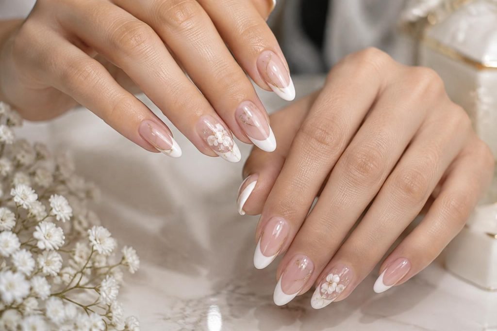 sublimez vos ongles avec une french manucure revisitée et un nail art raffiné, pour une touche élégante et sophistiquée en toute occasion.