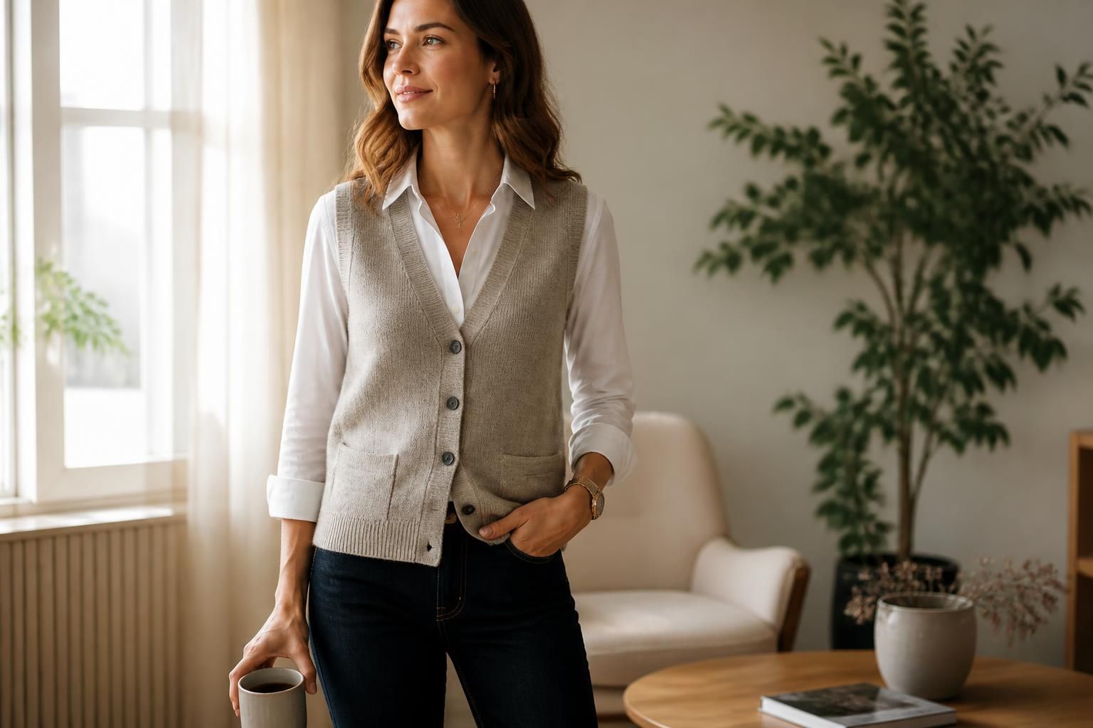 découvrez comment porter un gilet sans manches en laine avec élégance et chaleur. nos conseils mode pour allier confort, style et sophistication cet hiver.