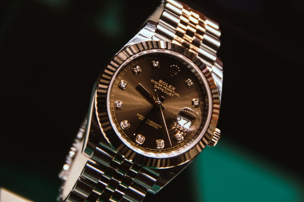 Montre Rolex Oyster Perpetual Datejust, cadran et bracelet acier-or