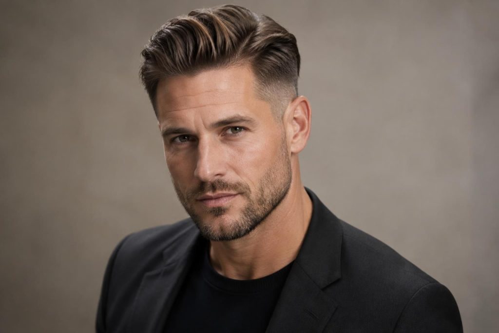 adoptez la coupe homme courte sur les côtés et longue sur le dessus : un style affirmé, moderne et facile à personnaliser selon vos envies.