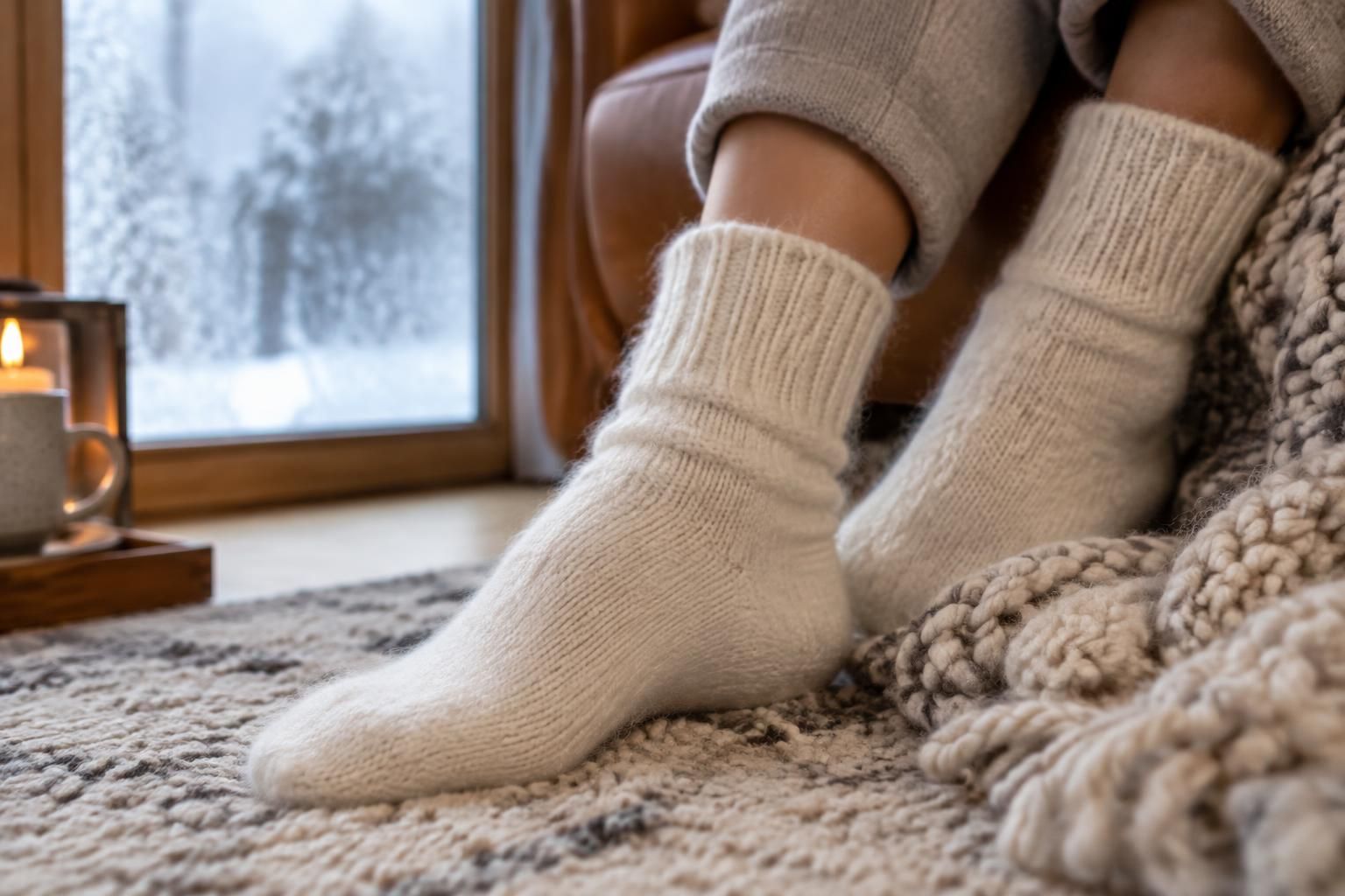 douce et chaude, la chaussette en molleton garde vos pieds confortablement au chaud pendant les journées froides, tout en restant discrète.
